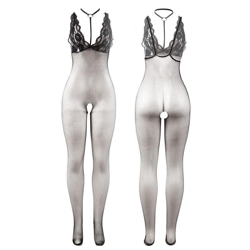 SUBBLIME - 951993 COMBINAISON RÉSILLE TRANSPARENTE NOIRE TAILLE UNIQUE - Incandessens