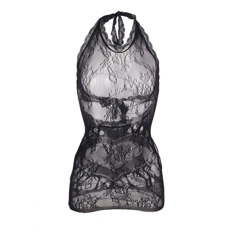 SUBBLIME - 952075 ROBE COURTE EN RÉSILLE AVEC DÉTAIL DOS ET COEUR NOIR TAILLE UNIQUE - Incandessens