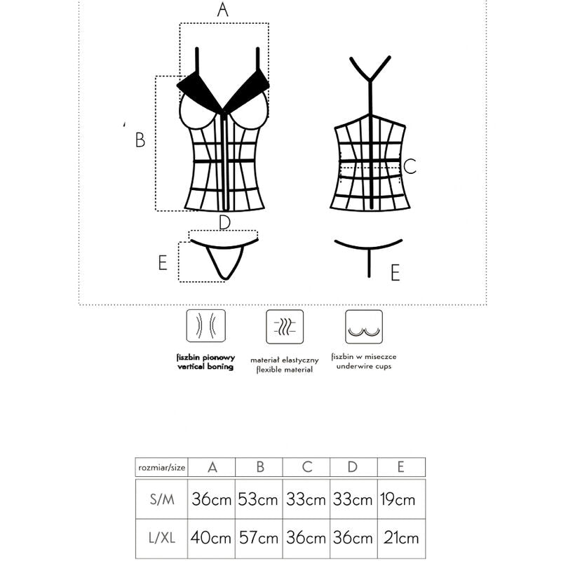 LIVCO CORSETTI FASHION - LAURA LC 20215 CORSET + STRING