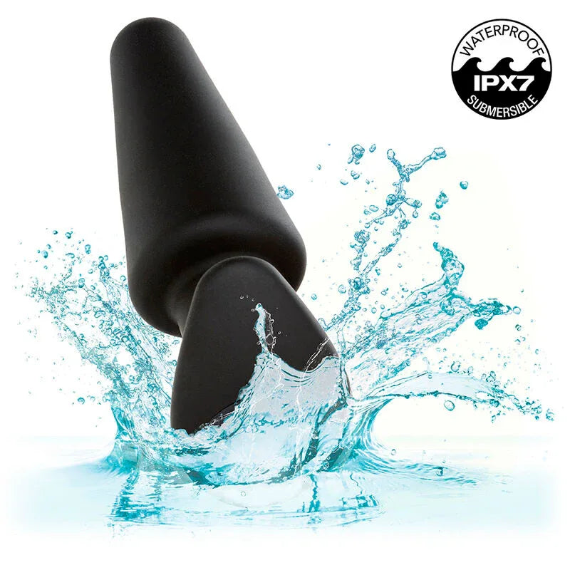 CALEXOTICS - ROCK BOTTOM TAPERED ANAL PLUG 10 VIBRATIONS SILICONE NOIR - Incandessens