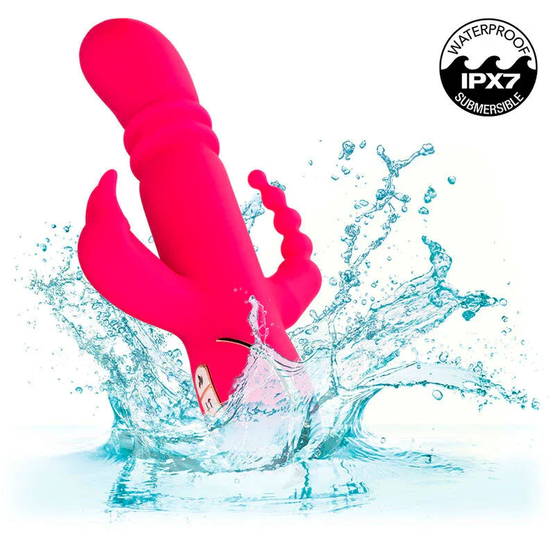 CALEXOTICS - JACK FANTASY TRIPLE VIBRATEUR CHAUFFANT LAPIN ROSE - Incandessens