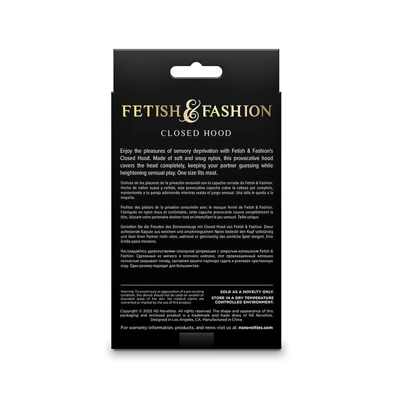 NS NOVELTIES - CAGOULE FETISH FERMÉE NYLON BLANC