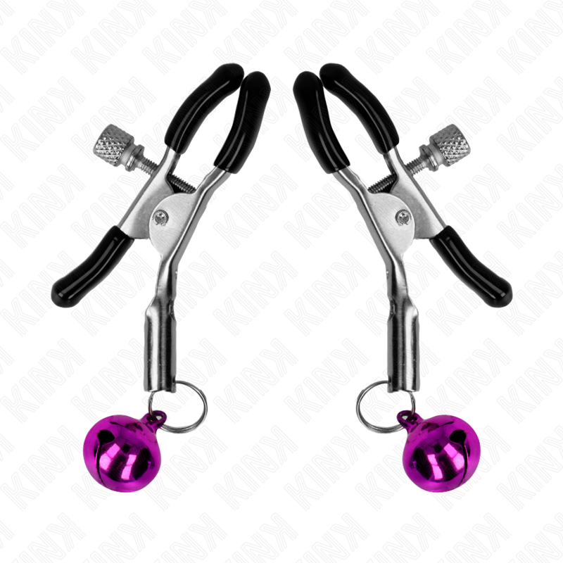KINK - PINCE À TETONS SIMPLE CLOCHE VIOLET 6 CM