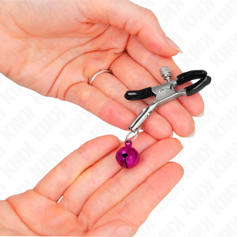 KINK - PINCE À TETONS SIMPLE CLOCHE VIOLET 6 CM