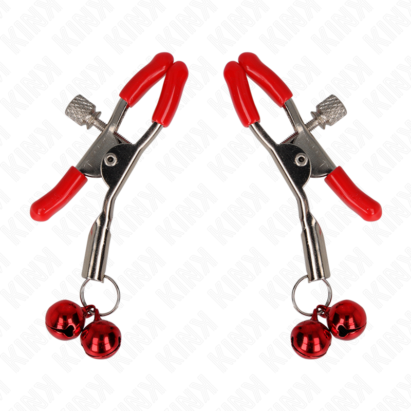 KINK - PINCE À TETONS DOUBLE CLOCHE ROUGE ROUGE 6 CM