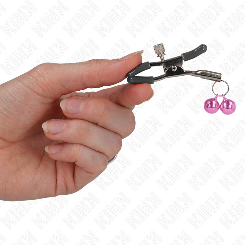 KINK - PINCE À TETONS DOUBLE CLOCHE ROSE 6 CM