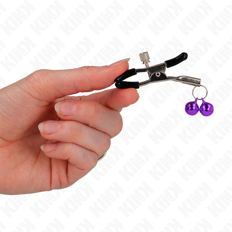 KINK - PINCE À TETONS DOUBLE CLOCHE VIOLET 6 CM