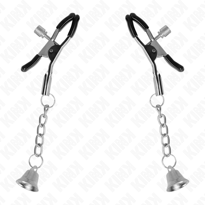 KINK - PINCES À TETONS PENDENTIF CLOCHE ARGENT 6 CM