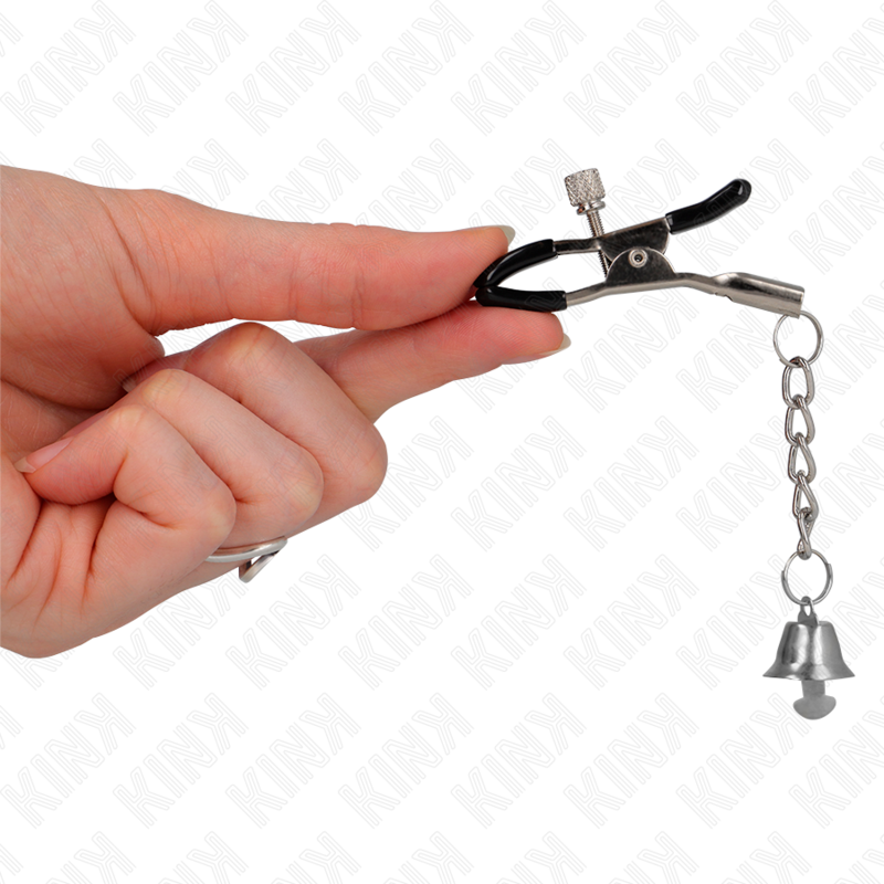 KINK - PINCES À TETONS PENDENTIF CLOCHE ARGENT 6 CM