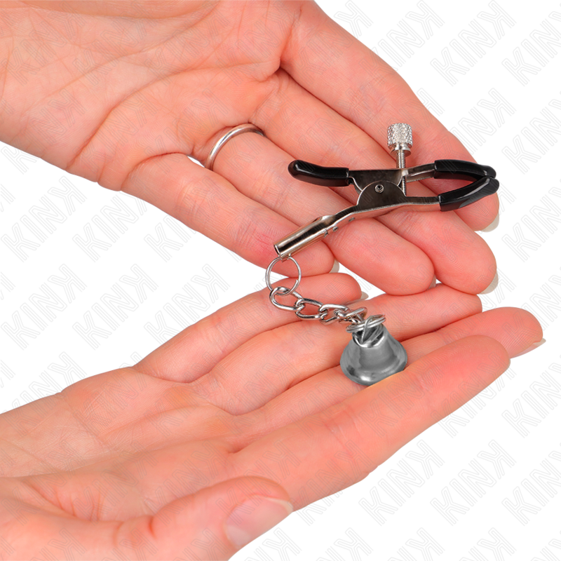 KINK - PINCES À TETONS PENDENTIF CLOCHE ARGENT 6 CM