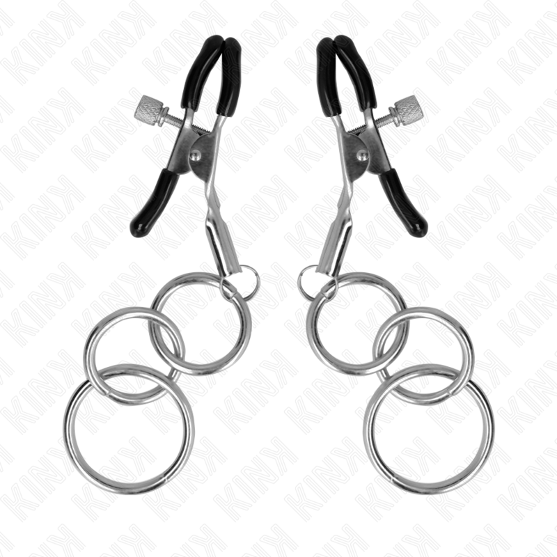 KINK - PINCE À TETONS 3 JOINTS TORIQUES 6 CM
