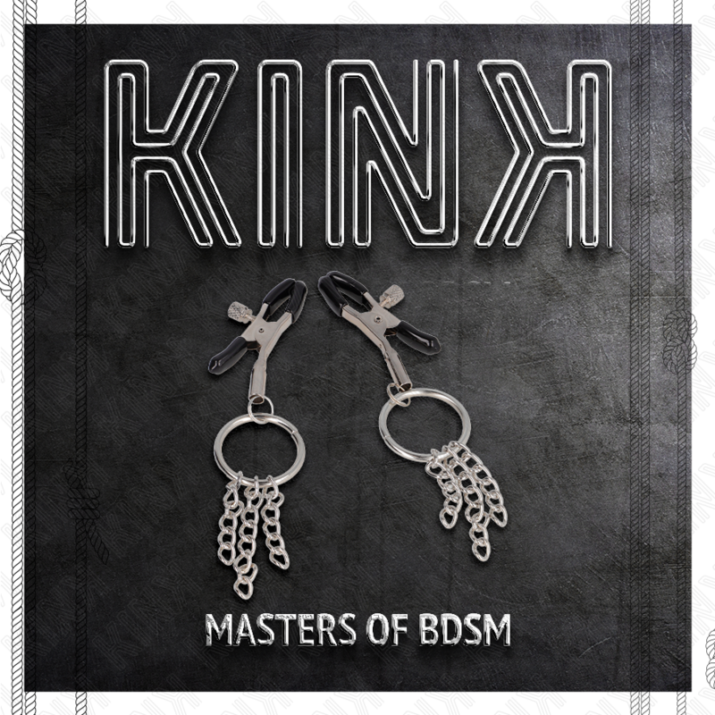 KINK - PINCE A TETONS O RING ET PETITE CHAINE ARGENT 6 CM