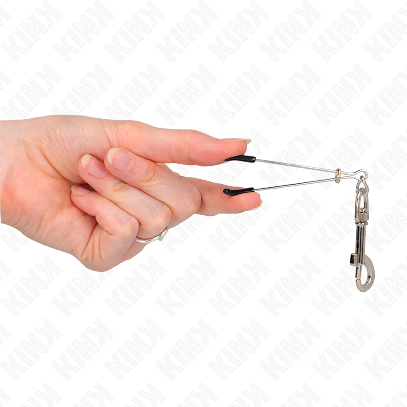 KINK - PINCE À TETONS CROCHET FIN ARGENT 7 CM