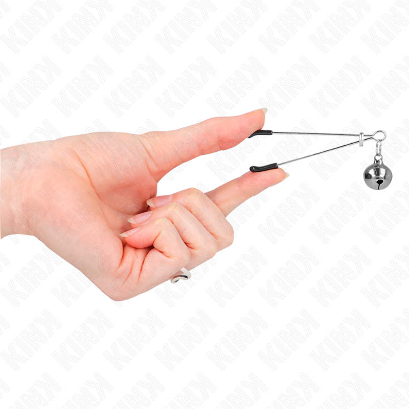 KINK - PINCES À TETONS MINCE CLOCHE ARGENT 7 CM