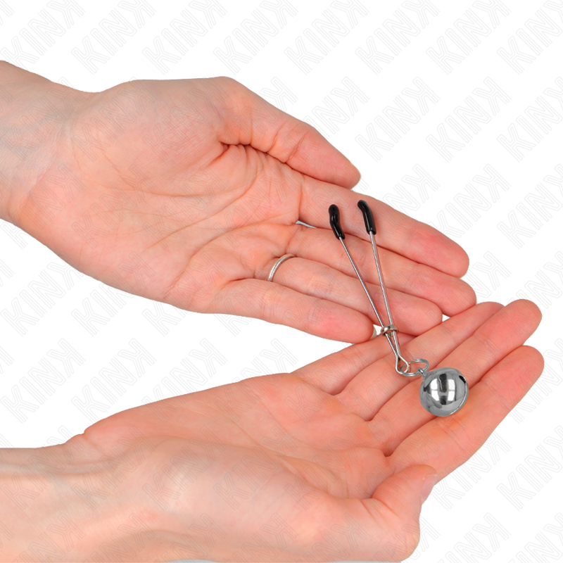 KINK - PINCES À TETONS MINCE CLOCHE ARGENT 7 CM