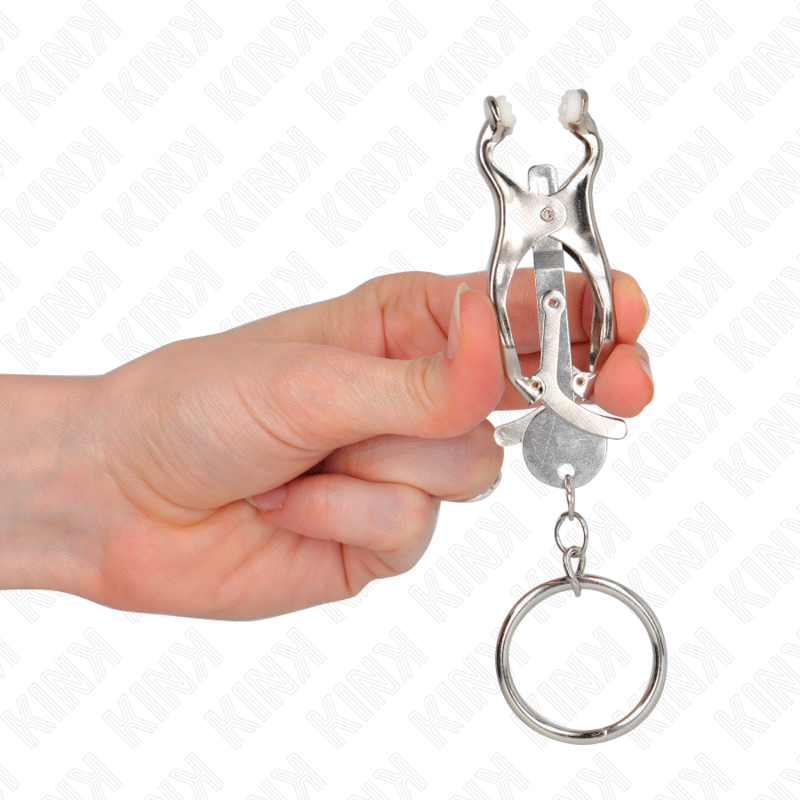 KINK - PINCES À TETONS TRÈFLE JAPONAIS O-RING ARGENT