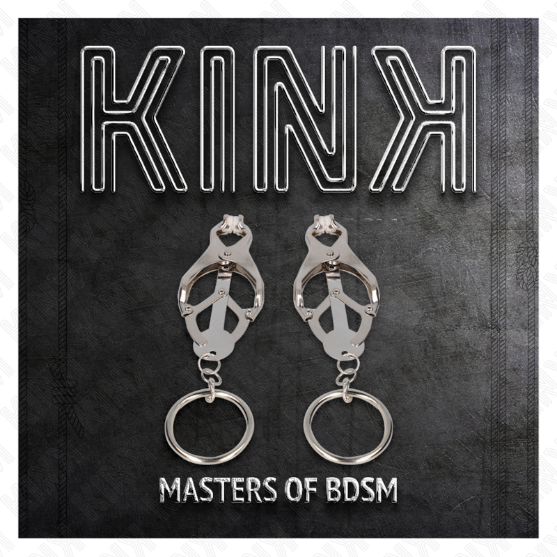 KINK - PINCES À TETONS TRÈFLE JAPONAIS O-RING ARGENT