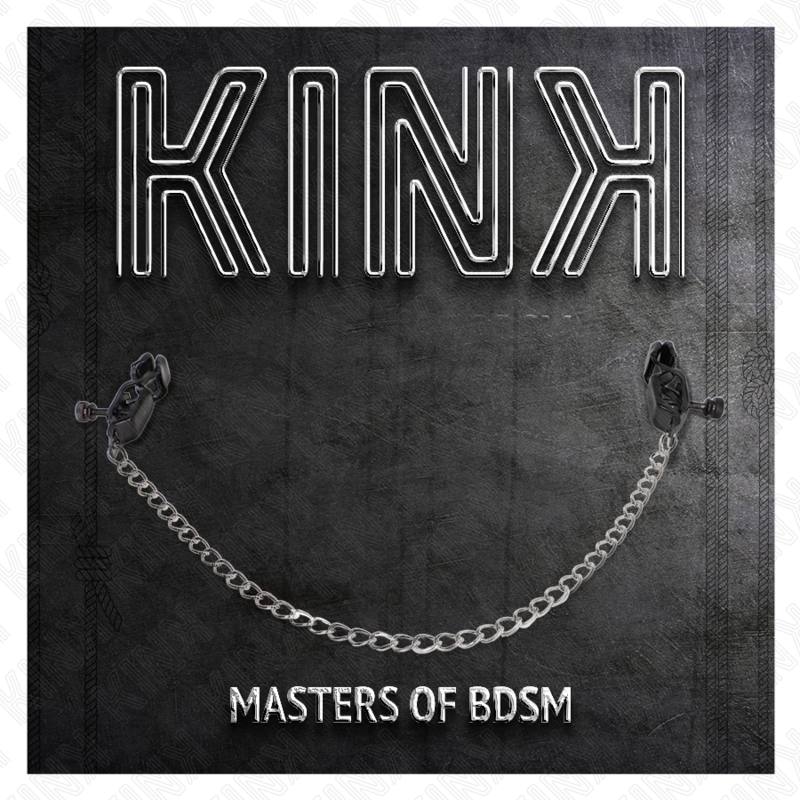 KINK - PINCES À TETONS CHAÎNE PLATE ARGENT 30 CM