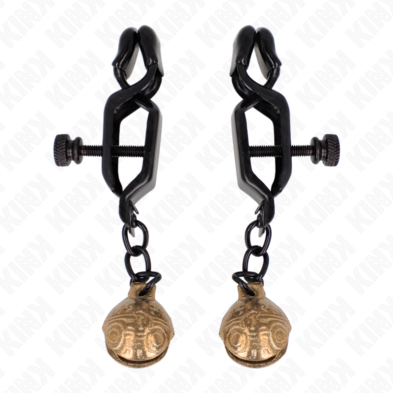 KINK - PINCES À TETONS STYLE CLOCHE NOIR 7 CM