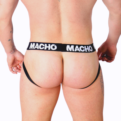 MACHO - MX26X1 JOCKSTRAP GRID BLANC