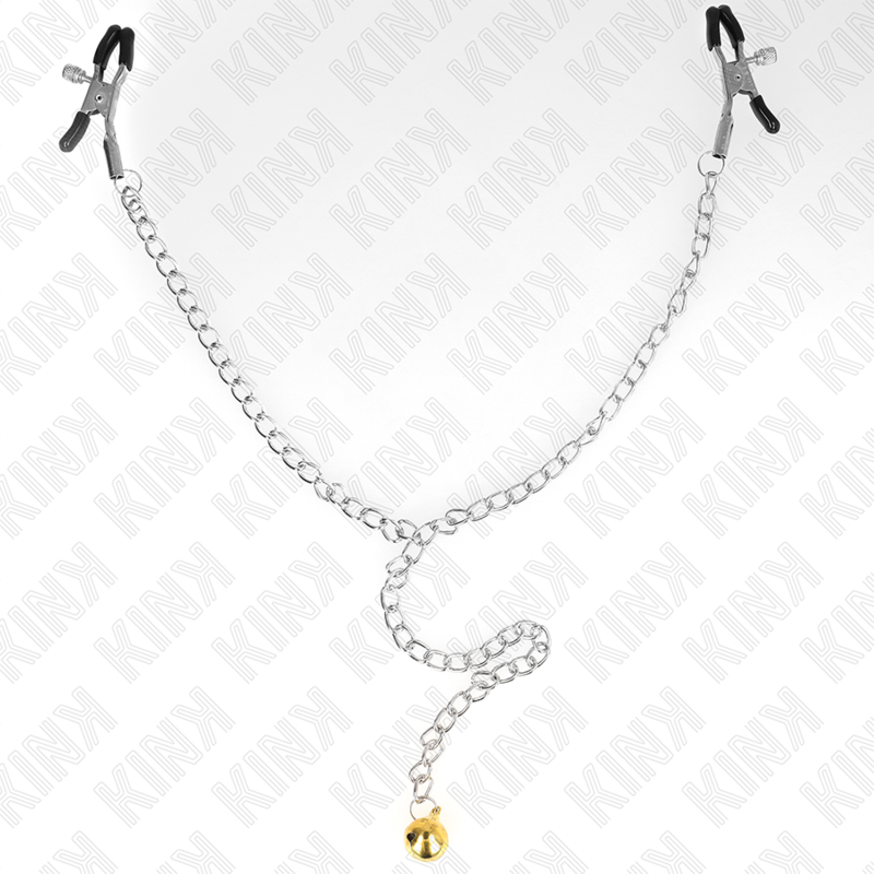 KINK - PINCES À TETONS CHAÎNE AVEC CLOCHE 30 CM