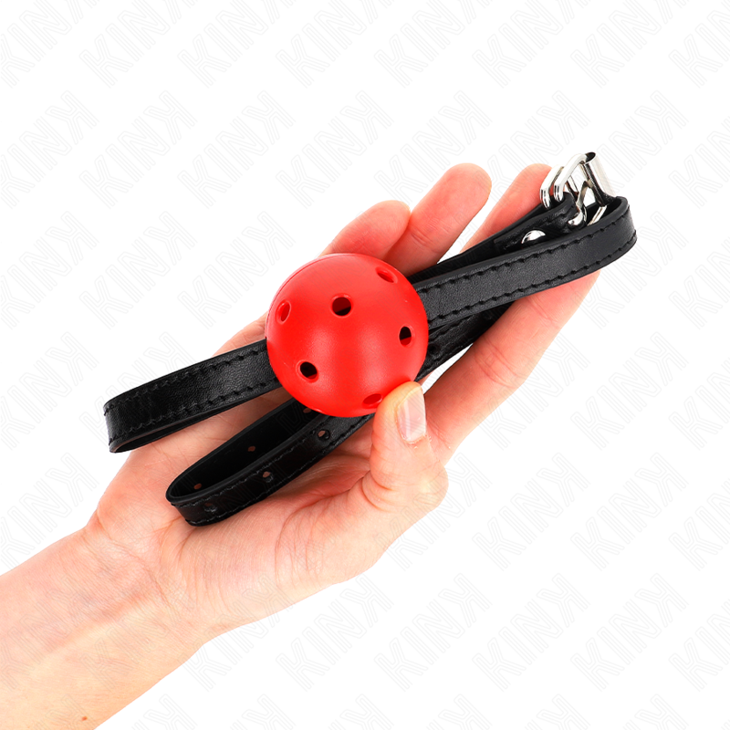 KINK - BÂILLON ROUGE RESPIRANT 4,5 CM 62 x 1,5 CM