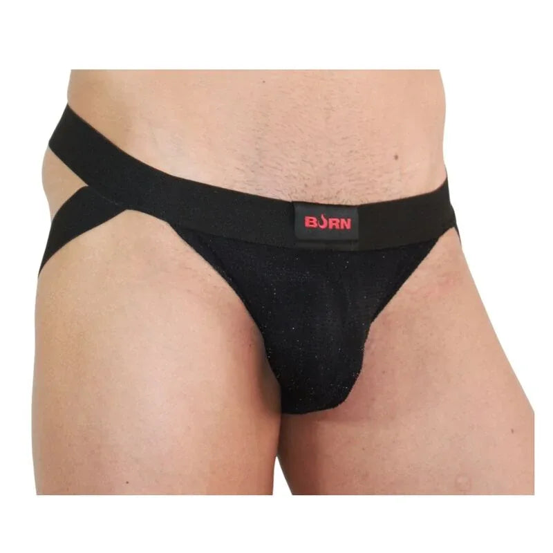 BURN - JOCKSTRAPS BURN TRANSPARENT À PAILLETTES - Incandessens