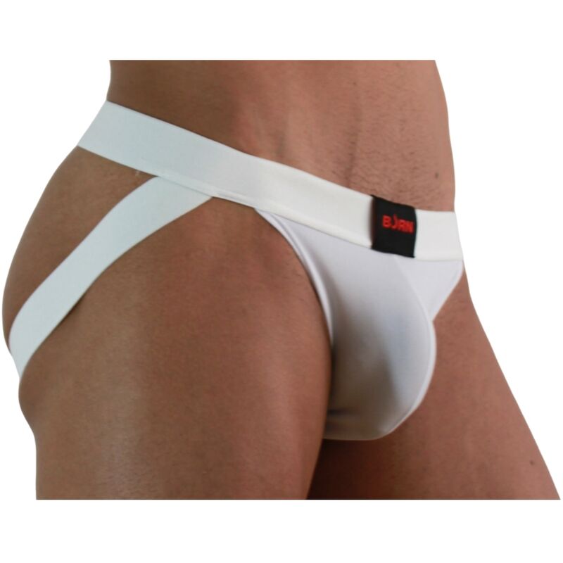 BURN - JOCKSTRAP 007 LYCRA BLANC SEXY HOMME