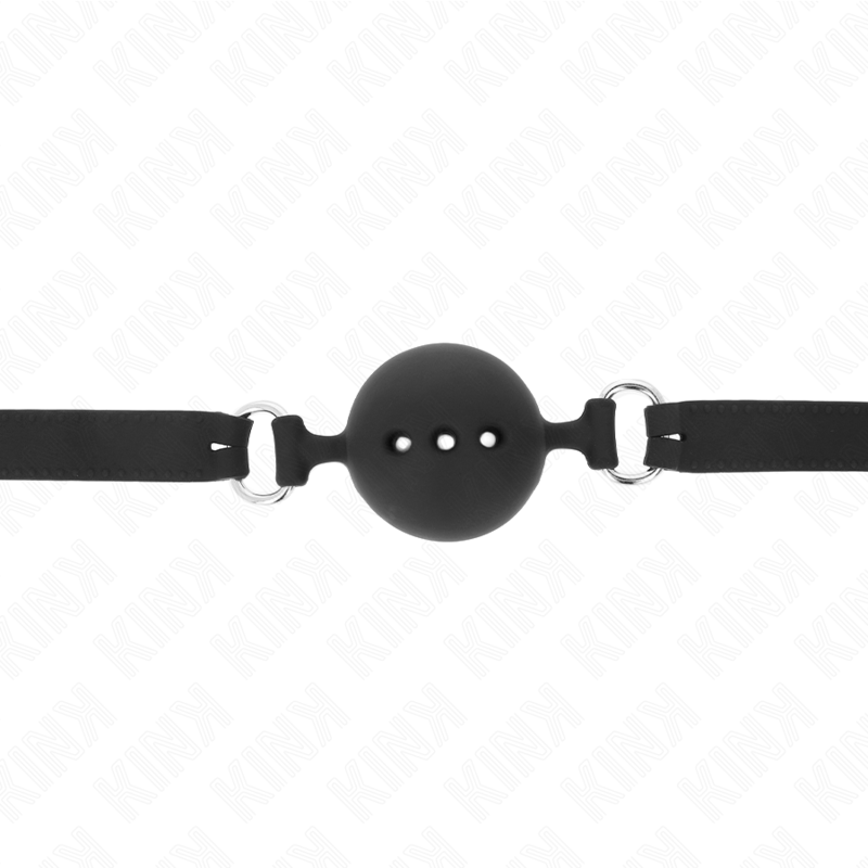 KINK - BAILLON ENTIEREMENT SILICONE 55 x 2 CM AVEC BOULE 4,5 CM TAILLE M NOIR AJUSTABLE 35-51 CM