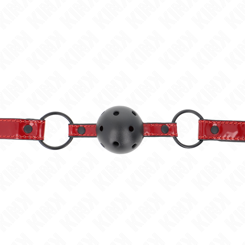 KINK - BAILLON EN CUIR BRILLANT 4,5 CM BAG 63,5 X 2 CM AJUSTABLE 41 X 59 CM