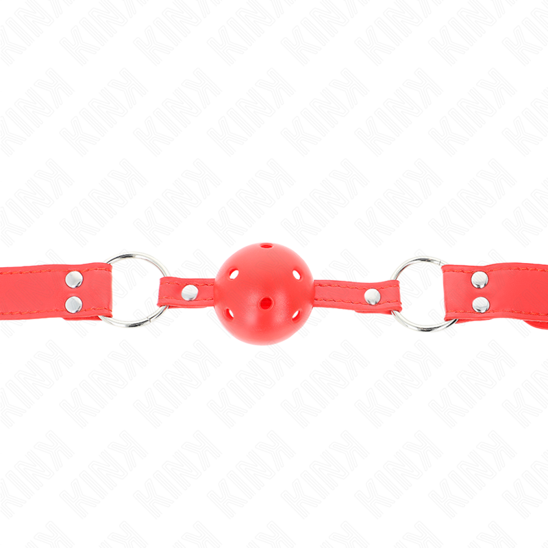 KINK - BÂILLON CREUX ROUGE COMPLET 62 x 2 CM