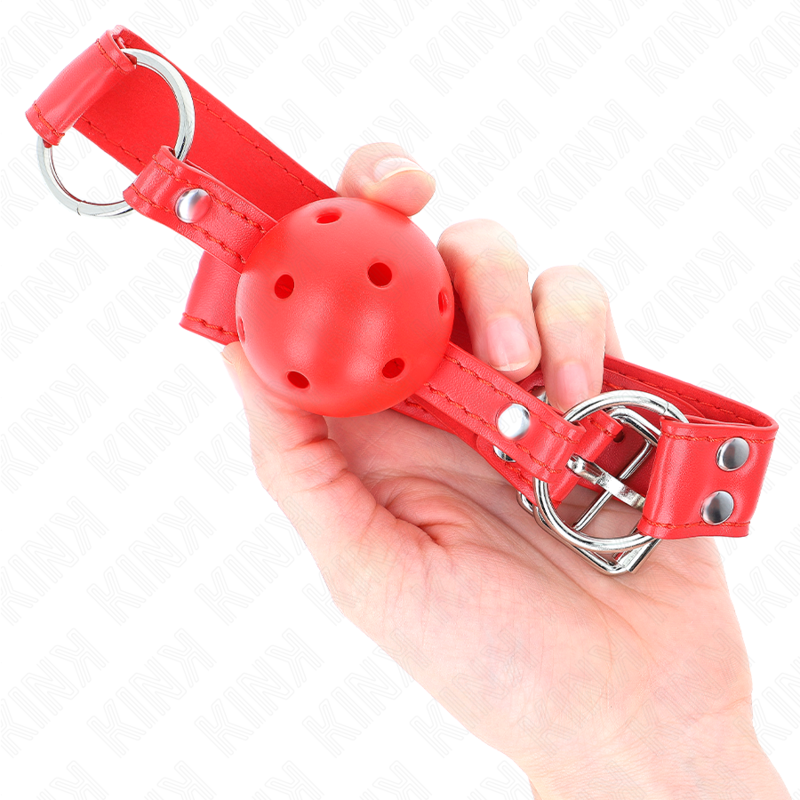 KINK - BÂILLON CREUX ROUGE COMPLET 62 x 2 CM