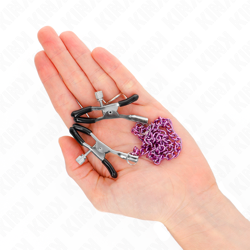KINK - PINCES À TETONS CHAÎNE VIOLET 30 CM