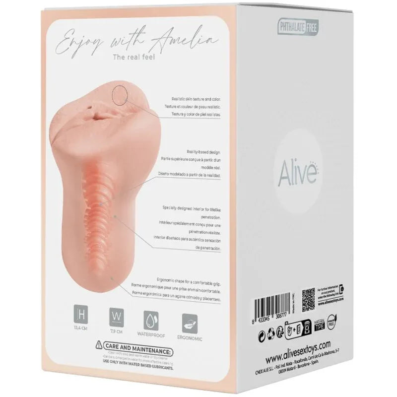 ALIVE - MASTURBATEUR MASCULIN FLEX VAGINAL TAILLE M - Incandessens