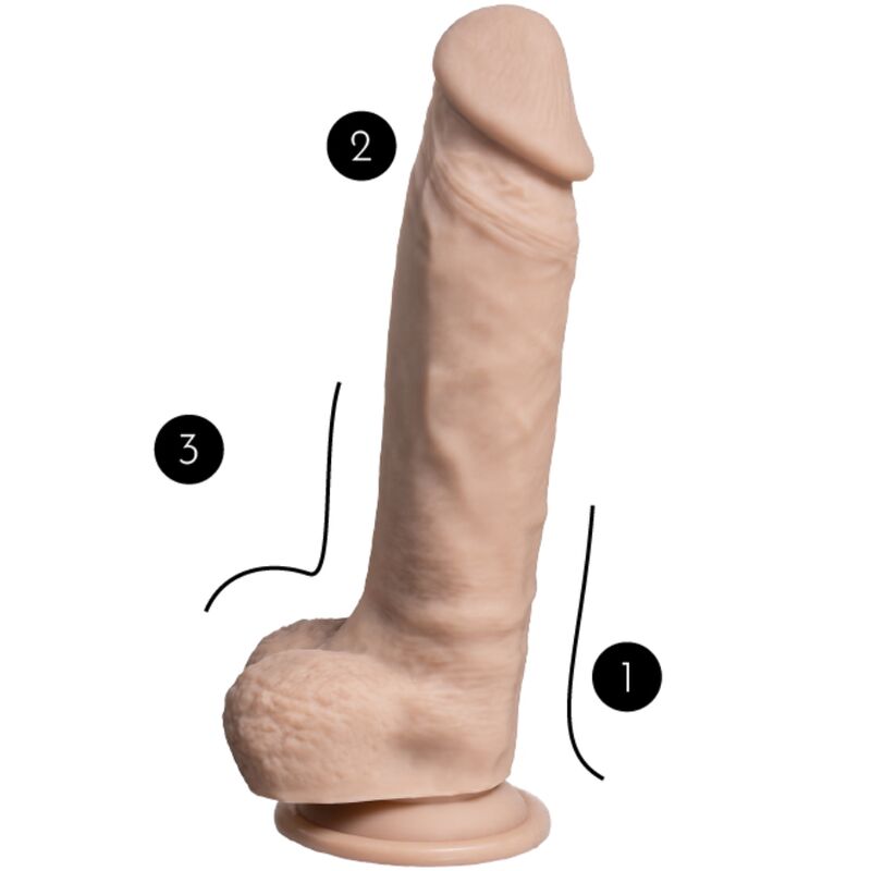 SILEXD - MODÈLE 1 GODE VENTOUSE RÉALISTE PREMIUM SILEXPAN SILICONE 21.5 CM