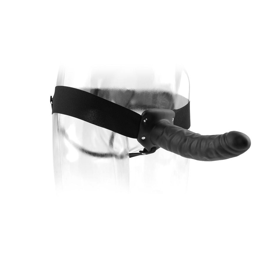 FETISH FANTASY SERIES - STRAP-ON CREUX 19 CM AVEC HARNAIS RÉGLABLE ET MASQUE OFFERT