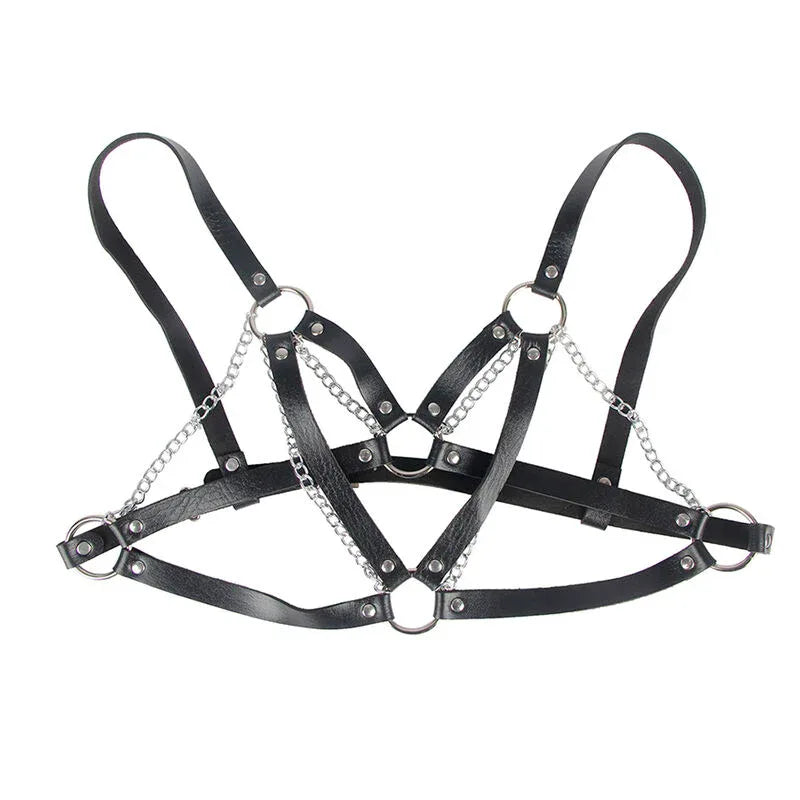 SUBBLIME - 953713 CEINTURE PUNK BONDAGE BOUCLE MÉTAL NOIRE TAILLE UNIQUE - Incandessens