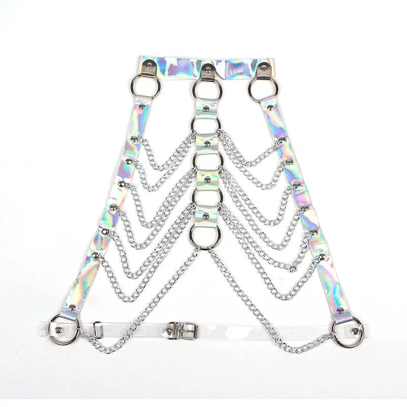 SUBBLIME - 953737 HARNAIS DE POITRINE AVEC ANNEAUX ET CHAÎNES ARGENT TAILLE UNIQUE - Incandessens