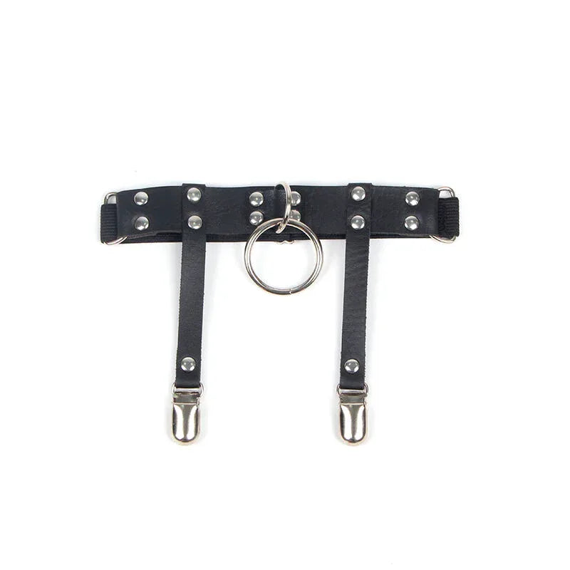 SUBBLIME - 953744 JARRETELLE PUNK EN CUIR AJUSTABLE NOIR TAILLE UNIQUE - Incandessens