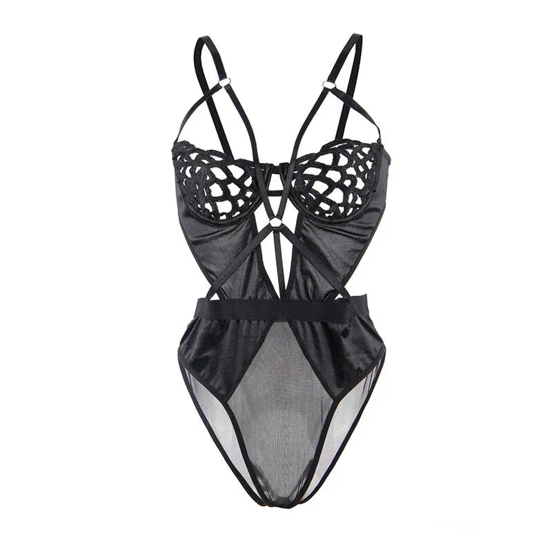 SUBBLIME - 954055 BODY SEXY EN DENTELLE NOIR S/M - Incandessens