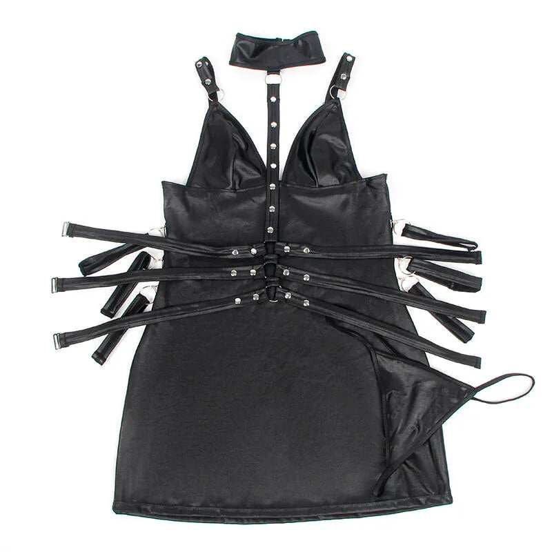 SUBBLIME - 954413 BODY BONDAGE EN CUIR NOIR L/XL - Incandessens