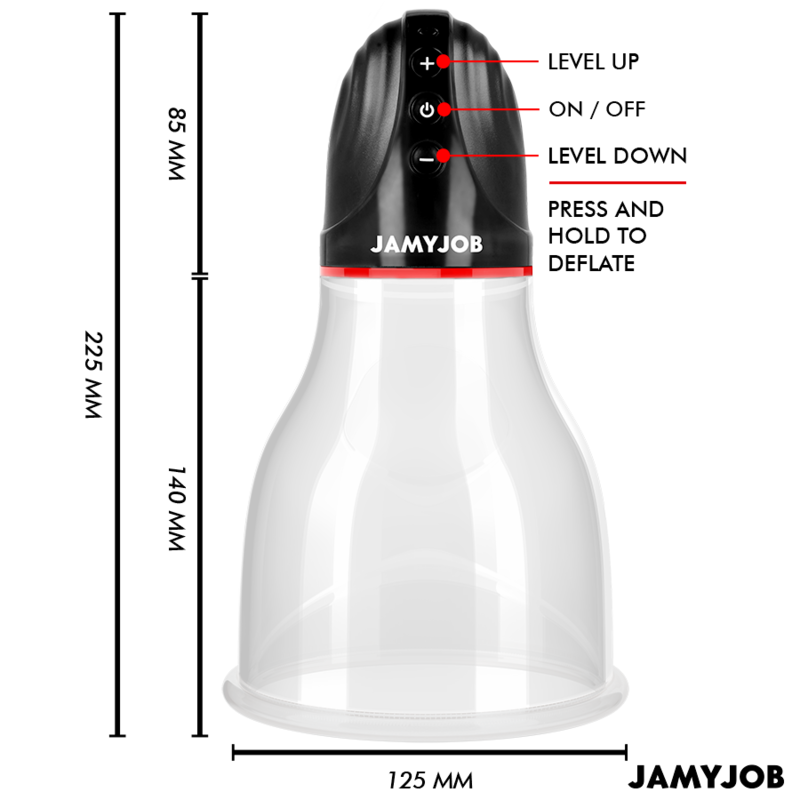 JAMYJOB - POMPE AUTOMATIQUE XPAND LITE 3 NIVEAUX D'ASPIRATION GRIS