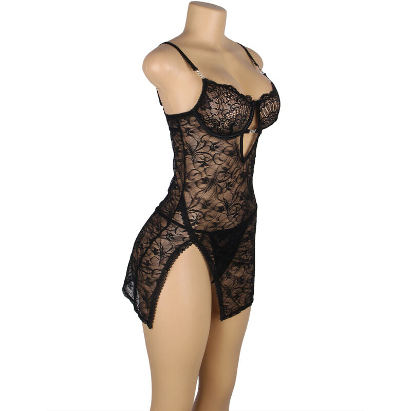 SUBBLIME - 954185 NUISETTE EN DENTELLE À BRETELLES RÉGLABLES NOIRE S/M