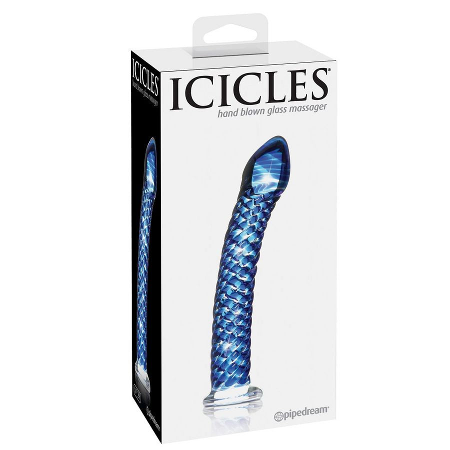 ICICLES - N. 29 GODE EN VERRE BLEU