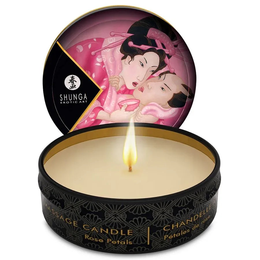 SHUNGA - BOUGIE DE MASSAGE ROSES 30 ML - Incandessens