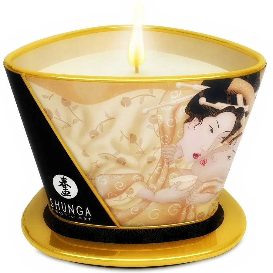SHUNGA - BOUGIE DE MASSAGE VANILLE 170 ML - Incandessens