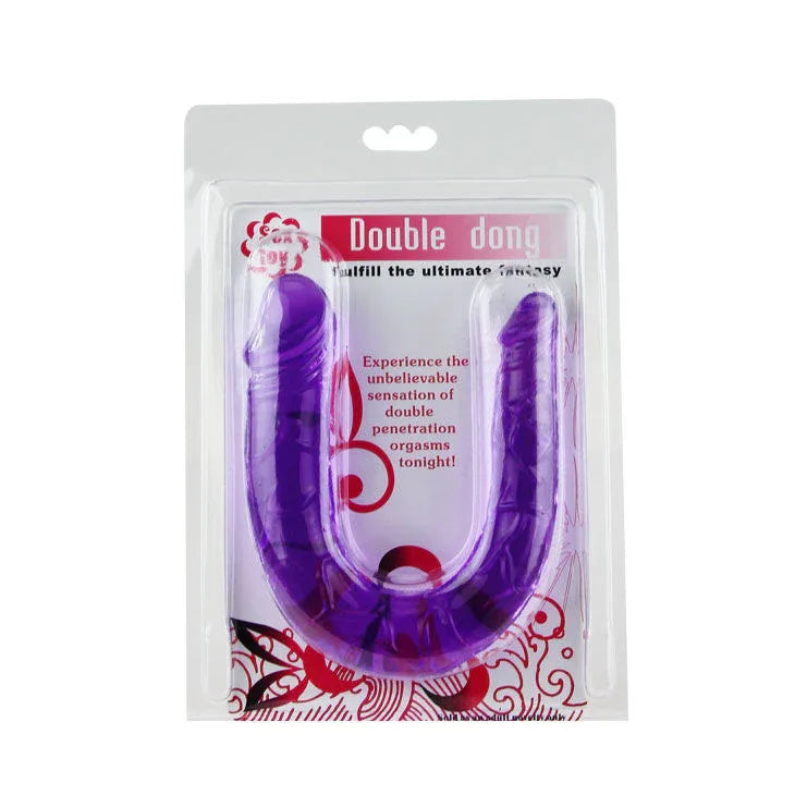 BAILE - DOUBLE GODE FLEXIBLE LILAS 29 CM DOUBLE PÉNÉTRATION - Incandessens