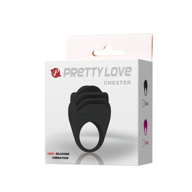PRETTY LOVE - ANNEAU VIBRANT NOIR CHESTER