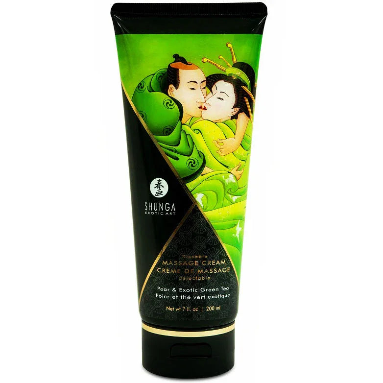 SHUNGA - CRÈME DE MASSAGE POIRE & THÉ VERT 200 ML - Incandessens