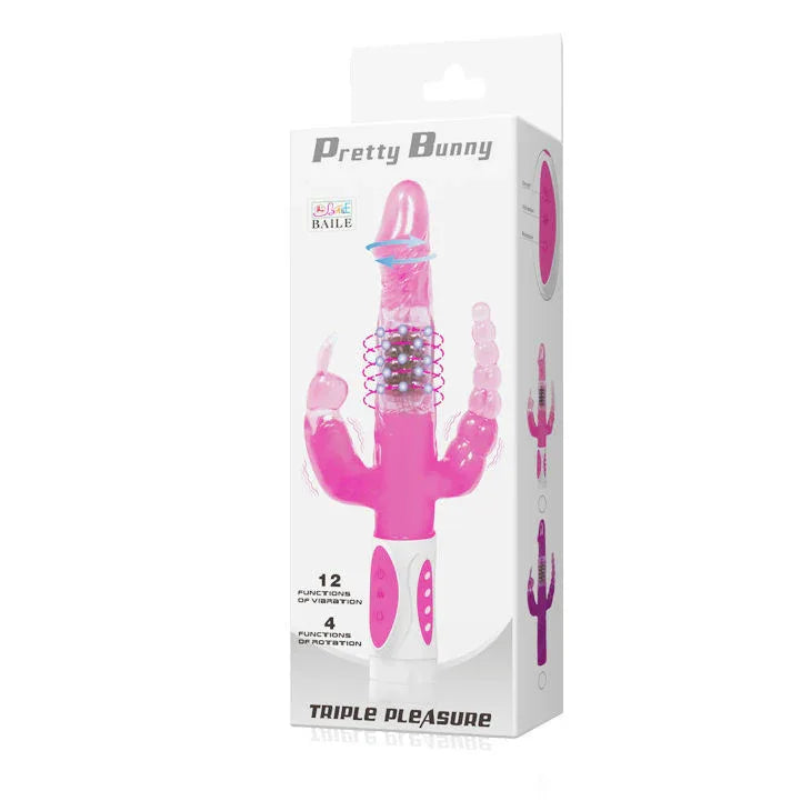BAILE - PRETTY BUNNY TRIPLE VIBRATEUR ROTATEUR - Incandessens